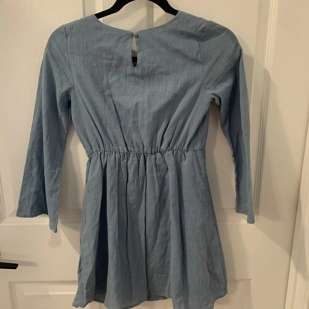 Dillards GB Girls Dress Blue Bell Sleeve  Special Occasion Wedding Church size M
